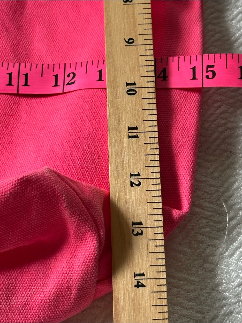 BAGGU Hot Pink Canvas Tote with Adjustable Shoulder Strap - Picture 8 of 9